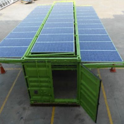 싱가포르의 그리드 태양광 발전 시스템에서 10kw 컨테이너